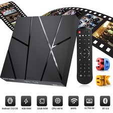 Android 14.0 Smart TV BOX 4 GB 128 GB WIFI6 lettore multimediale di rete quad core USB ITA