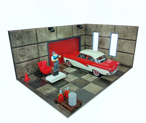 Modellino auto garage scala