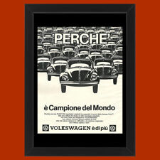 Anni ' 70  * Pubblicità Originale "Maggiolino Volkswagen, Campione del Mondo" Co