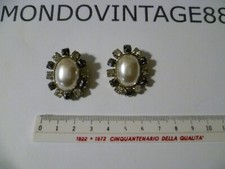 ORECCHINI PERLA STRASS ARGENTO