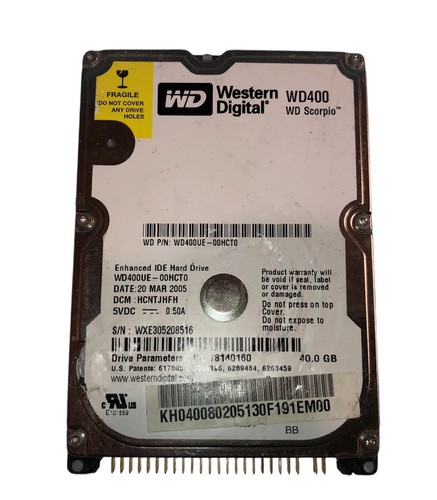 Hard disk wd400ue - hard, wd400ue-00hct0