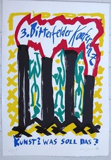 A. R. PENCK - "3. BITTERFELDER KONFERENZ" - FARBSERIGRAFIE 1993 -SELTEN!!!