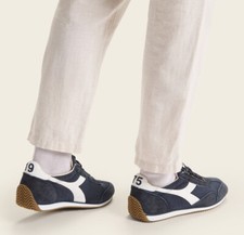 Nuovo con etichetta! Scarpa Diadora Equipe H tela stone wash blu denim unisex donna 6,5/uomo 5