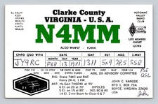 Ham Radio QSL N4MM Clarke