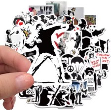 25 PCs Banksy Stickers Vinyl