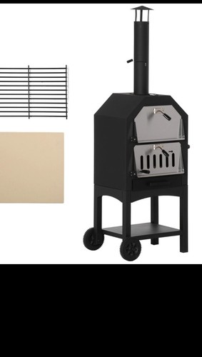 Forno pizza acciaio - acciaio, nero