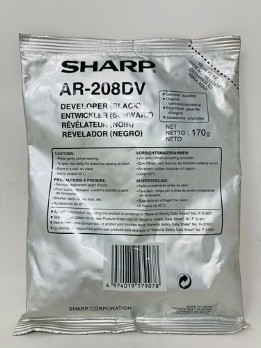 Sharp 208dv developer - sharp, ar-208dv