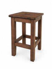 Sgabello legno con quadrato
