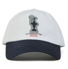 Classic Sporty Prada Hat White