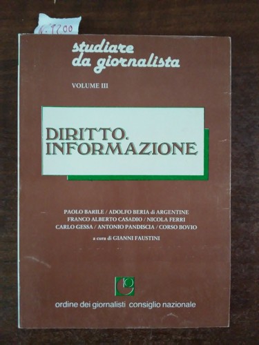 Diritto informazione vol - diritto,