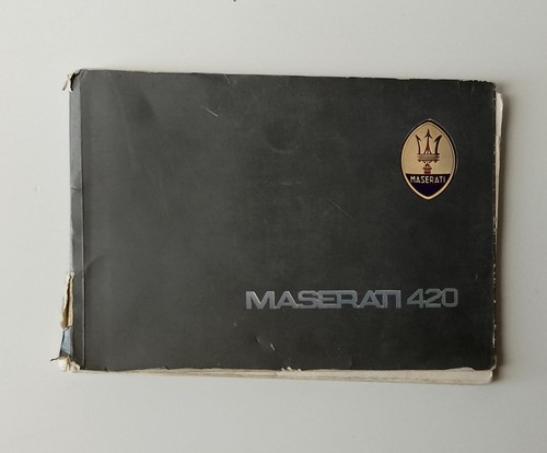 Manuale uso maserati 420 - manuale, d'uso