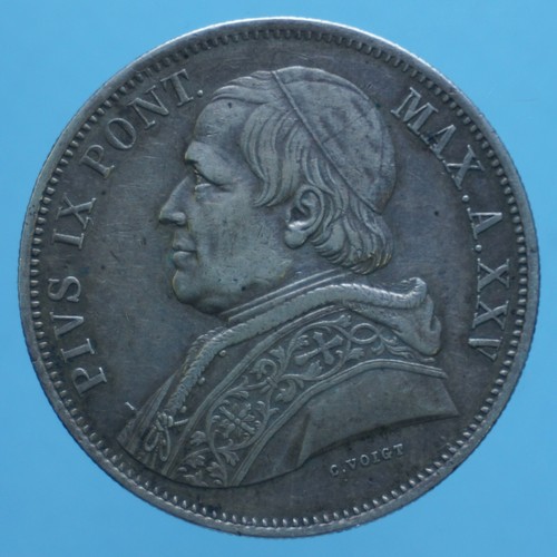 Pio lire 1870 roma - lire,
