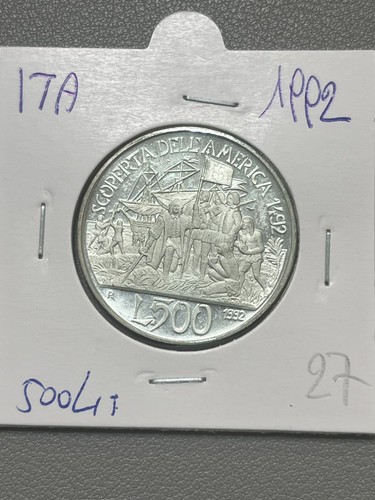 500 lire argento colombo - 500,
