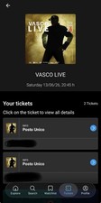 Vendo biglietti vasco rossi - vasco,