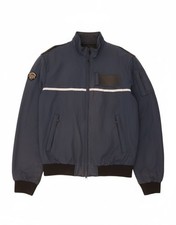 MUSEUM Giubbotto Bomber Uomo Imbottito UK 38 Medium Blu Navy Poliammide CF05