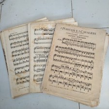 Vecchio spartito i puritani e i cavalieri  Bellini Florilegio mel per pianoforte