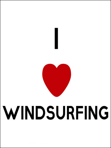 Love windsurfing keyring - love,
