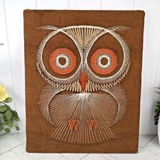 Vintage String Art Gufo Design