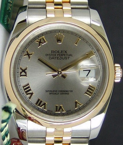 Rolex oro 18kt ss 36mm - 18kt,