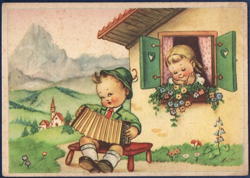 Cartolina illustrata bambini - cartolina,