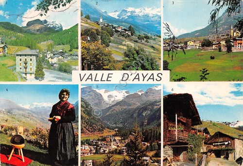 Cartolina valle ayas - cartolina, vedute