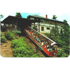 Cartolina d'epoca Mt. Manitou Incline Manitou Springs Colorado passeggeri c1960
