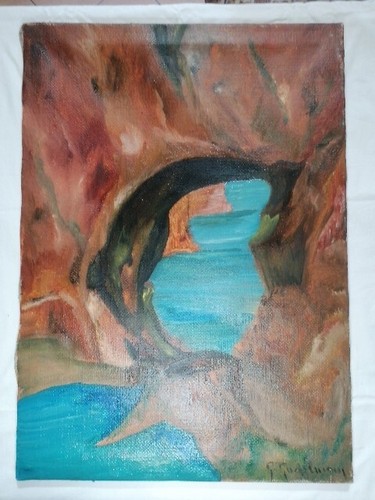 Quadro olio tela - quadro, vintage