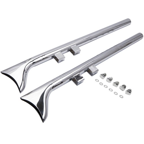 Chrome fishtail exhaust - 2x, 36"