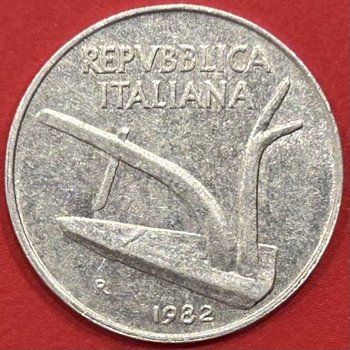 Moneta lire 1982 spighe - lire, "spighe"