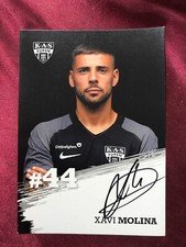 Autografo XAVI MOLINA-KAS Eupen-Belgio-Ex-Cordoba/Alcoyano/Gimnastic-firmato-AK