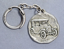 Medaglia portachiavi in argento pubblicitario Ford 7 auto gadget automobilismo