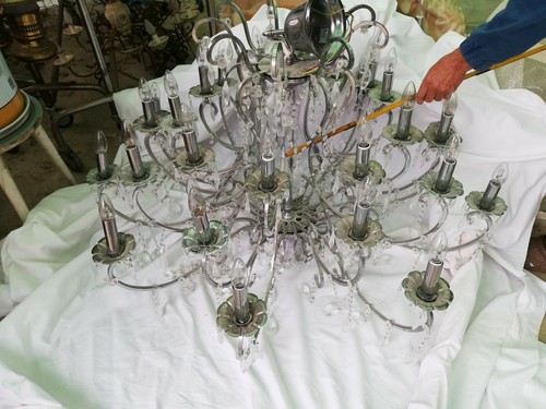Grande lampadario acciaio - grande,