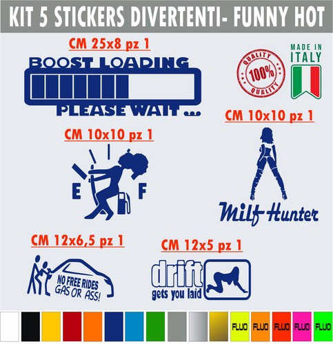 Kit adesivi divertenti milf - kit,