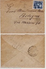 #MONFALCONE 11.3.1912-  25H SU BUSTINA FINTO LEGNO PER BOLOGNA