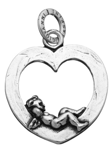 Charm cuore con angelo - charm,