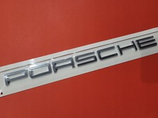 logo scritta PORSCHE argento