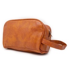 Pochette da uomo color cuoio