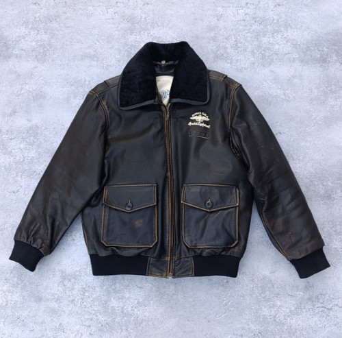 Giacca pelle vintage avirex - di,
