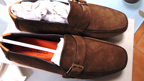 Santoni fibbia camoscio - fibbia,