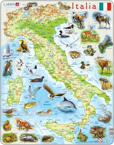 Larsen puzzle italia - italia, (carta