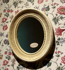 Miroir Ovale Cadre Bois Style