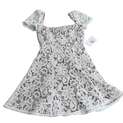 Mini abito bianco floreale