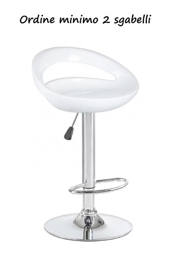 Sgabello bar abs nuovo bianco - sgabello,