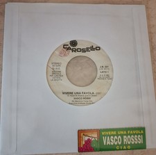 Vasco Rossi Juke Box "Vivere Una Favola/Ciao Con Sticker.