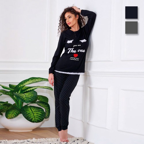 Pigiama donna oronero caldo - pigiama,