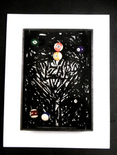 JANNIS KOUNELLIS carton 2018 Paris  ARTE POVERA Grèce BOULES DE BILLARD Boîtes