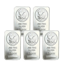 Lotto di 5 - 1 Troy Oz Eagle