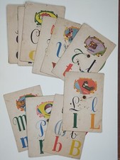 ALFABETO ABBECEDARIO ALFABETO PAROLIERE SCUOLA ANNI 50 