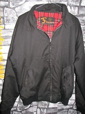 Vintage  THREE STROKE harrington  JACKET CASUAL ULTRAS BLACK MODERNIST  '90s