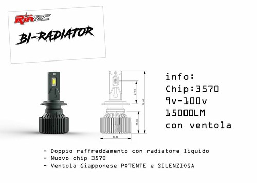 Kit led radiator riatec - kit, bi-radiator